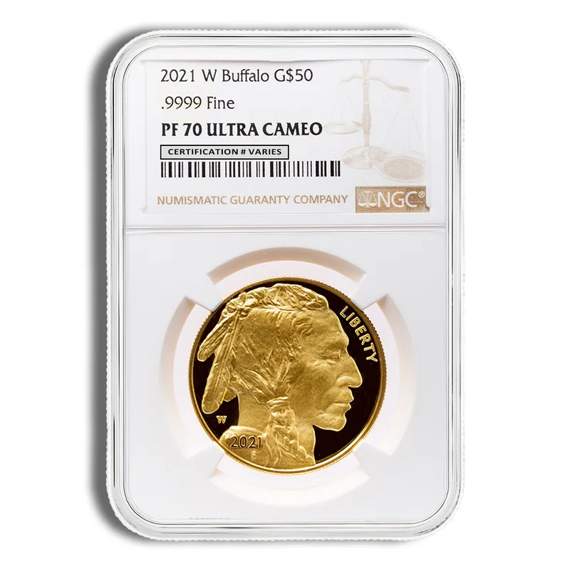 2021-W $50 Proof Gold Buffalo NGC PF70 — Gold bullion from Standard Bullion