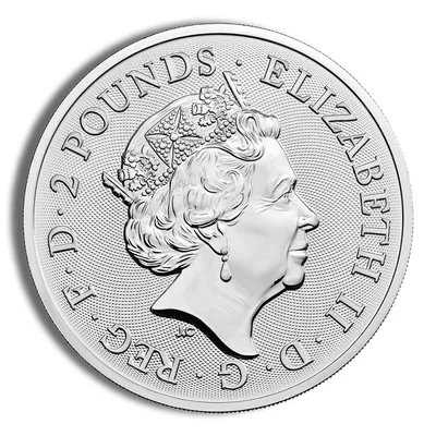 2022 1 oz Silver Great Britain Maid Marian BU — reverse view