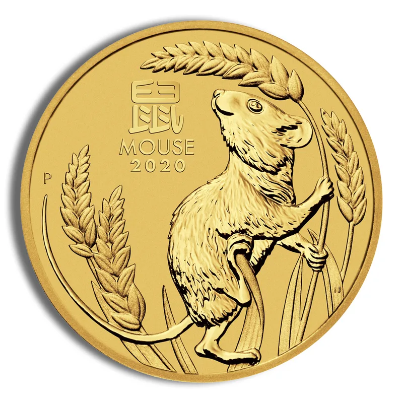 2020 1/20 oz Australia Gold Lunar Mouse BU - Series III — Gold bullion from Standard Bullion