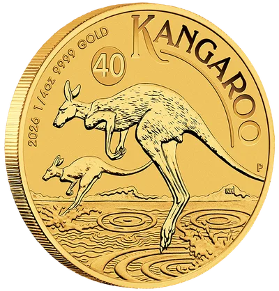 2026 1/4 oz Australian Kangaroo Gold Coin — packaging view