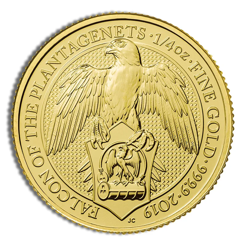 2019 1/4 oz Great Britain Queen's Beast Gold Coin - Falcon — Gold bullion from Standard Bullion