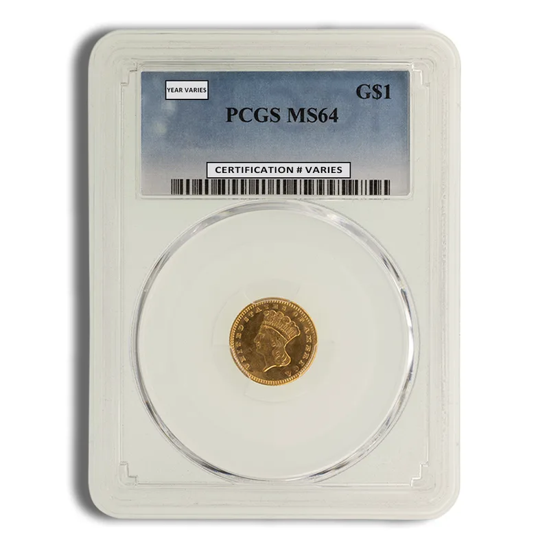 <body> Gold Indian Type 3 - PCGS MS64 — Gold bullion from Standard Bullion