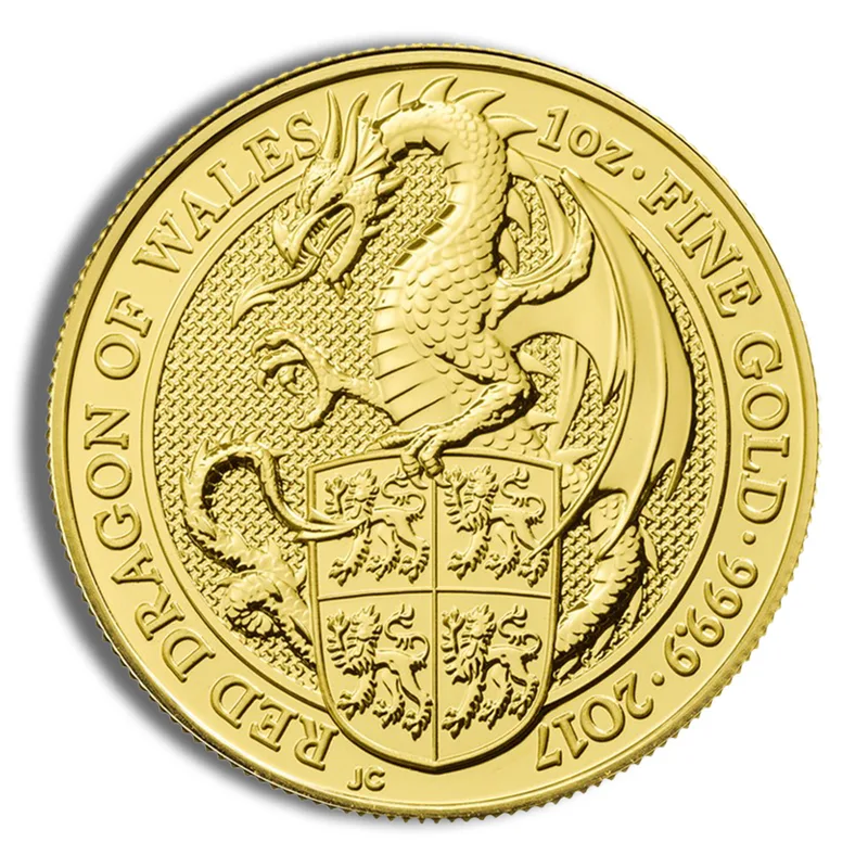 2017 1 oz Great Britain Queen's Beast Gold Coin - Dragon — Gold bullion from Standard Bullion