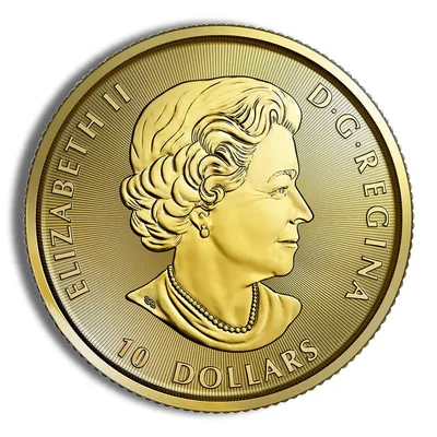 2017 1/4 oz Canadian Bald Eagle Gold Coin — reverse view