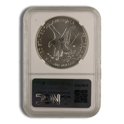 2023-W Burnished Silver Eagle NGC MS70 — reverse view