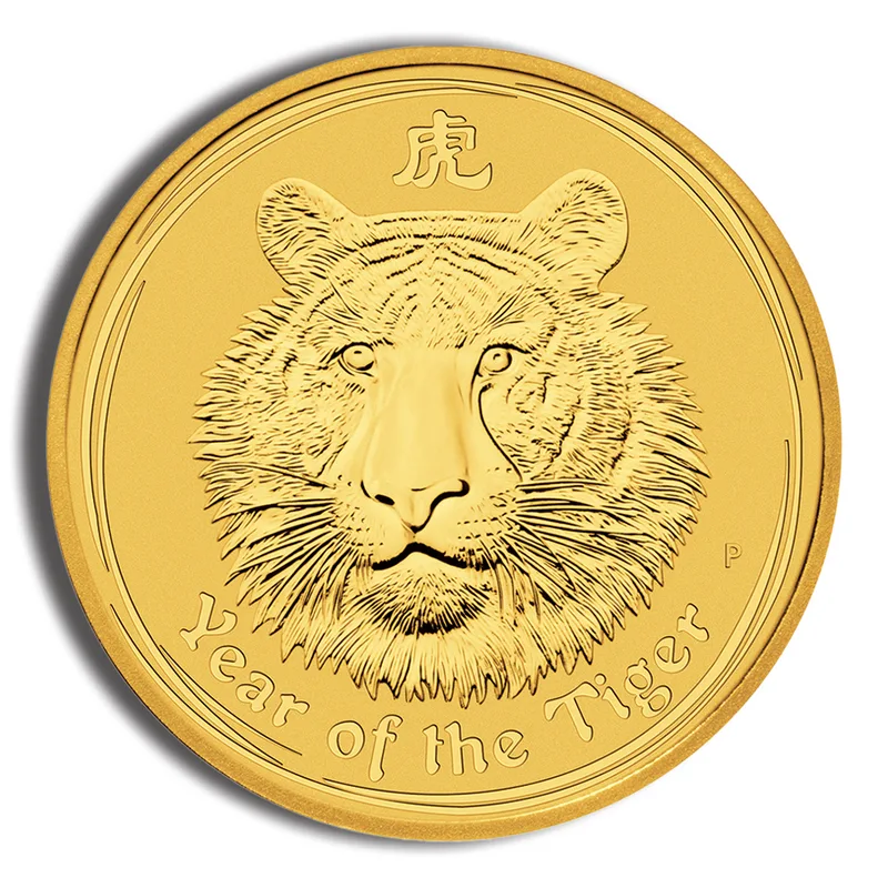 2010 1/10 oz Australia Gold Lunar Tiger BU - Series II — Gold bullion from Standard Bullion
