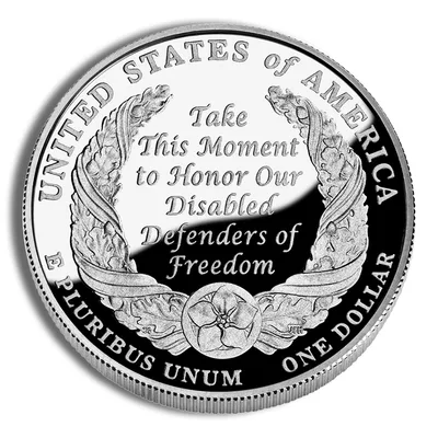 2010-W <body> Disabled Veterans Silver Commem - Proof — reverse view