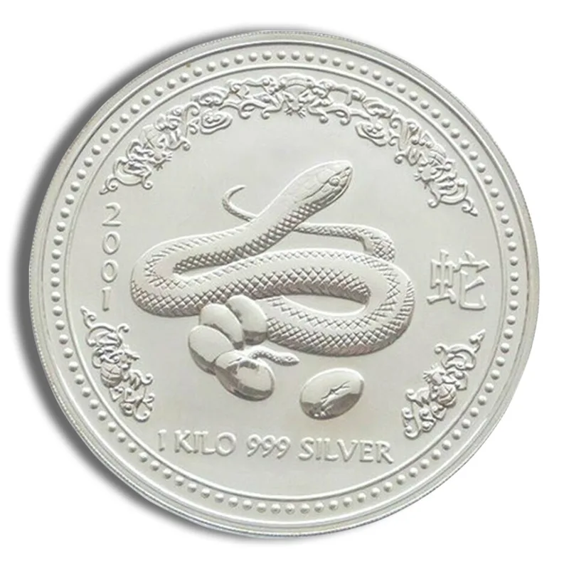 2001 Kilo Australia Silver Lunar Snake BU - Series I — Silver bullion from Standard Bullion