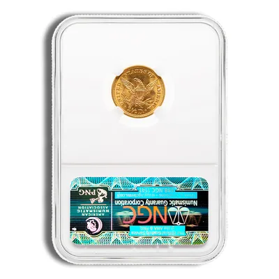 $2.5 Gold Liberty Quarter Eagle - NGC MS64 — reverse view