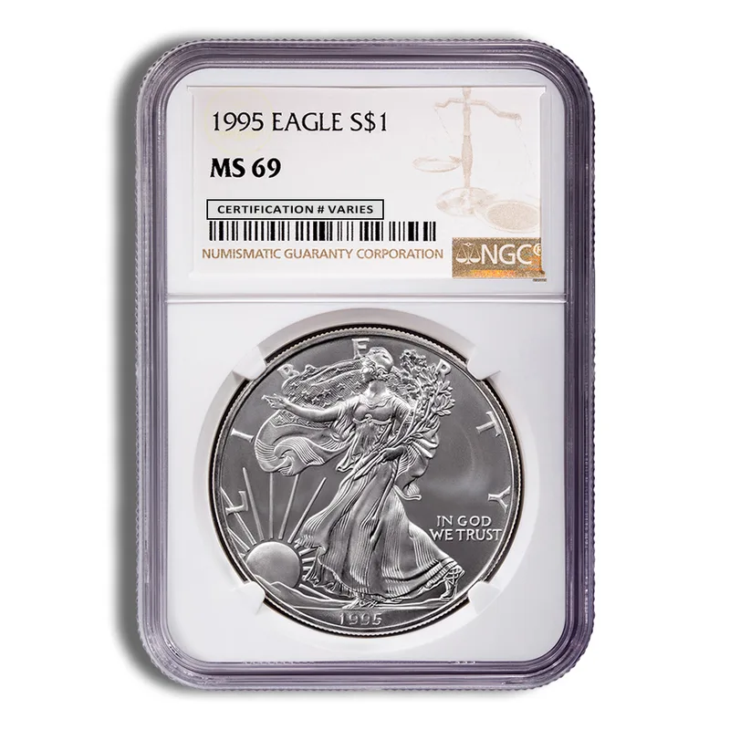 1995 Silver Eagle NGC MS69 — Silver bullion from Standard Bullion