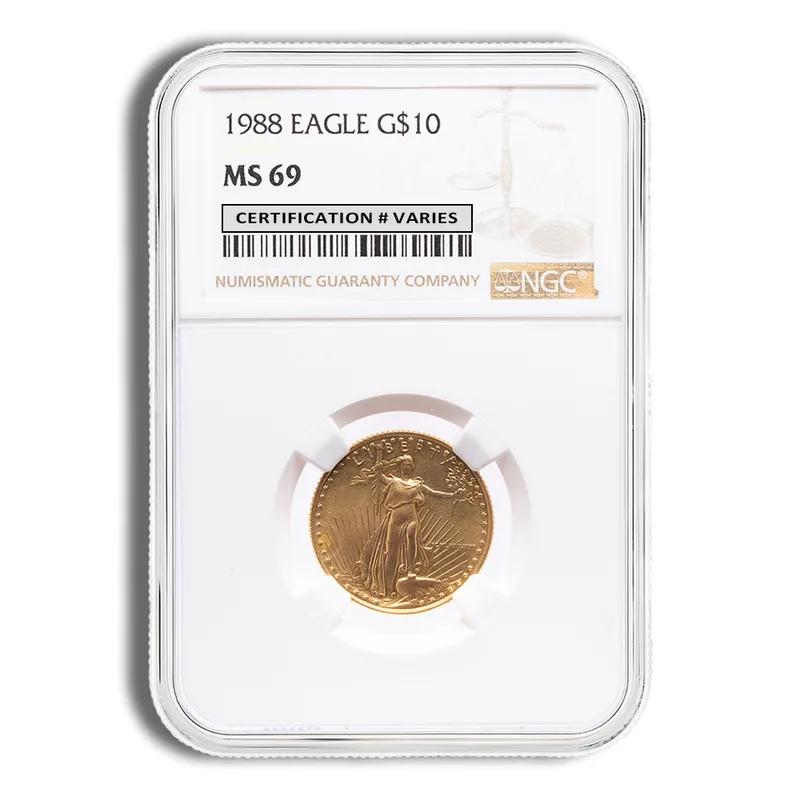 1988 1/4 oz Gold Eagle <body>0 NGC MS69 — Gold bullion from Standard Bullion