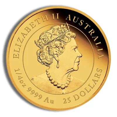 2023 1/4 oz Gold Australia Year of the Rabbit - Proof — reverse view
