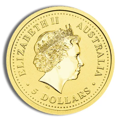 2002 1/20 oz Australia Gold Lunar Horse BU - Series I — reverse view