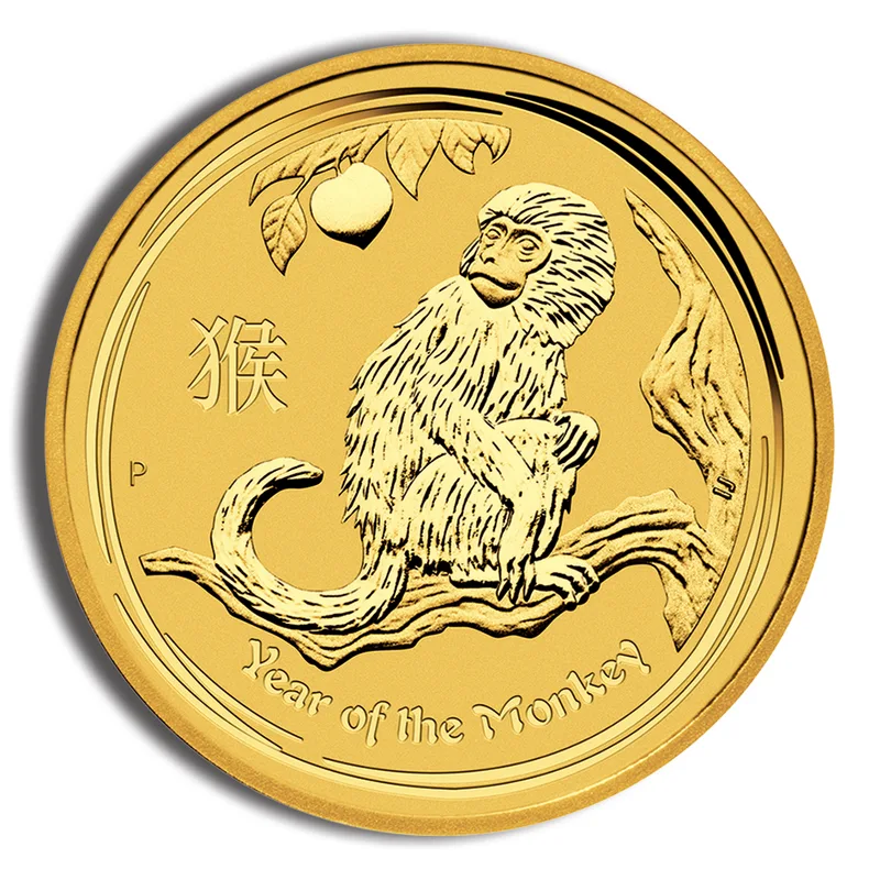 2016 2 oz Australia Gold Lunar Monkey BU - Series II — Gold bullion from Standard Bullion