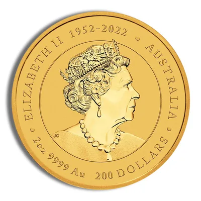 2024 2 oz Australia Gold Lunar Dragon BU - Series III — reverse view