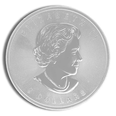 2015 3/4 oz Canadian Grey Wolf Silver Coin — reverse view