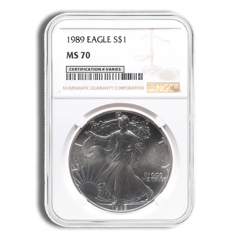 1989 Silver Eagle NGC MS70 — Silver bullion from Standard Bullion