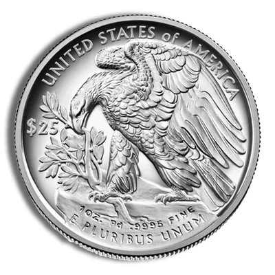2021-W 1 oz Palladium Eagle - BU — reverse view