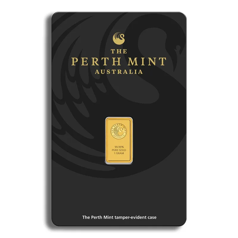 1 gram Gold Bar - Perth Mint (Carded) — Gold bullion from Standard Bullion