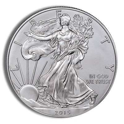 2015-W Burnished Silver Eagle with Box & COA — reverse view