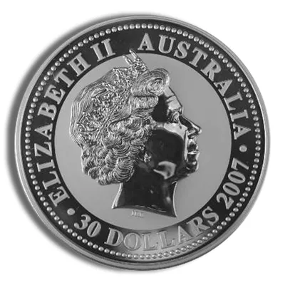 2008 Kilo Australia Silver Lunar Rat BU - Series I — reverse view