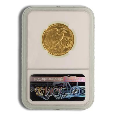 2016-W 1/2 oz Gold Walking Liberty Centennial Coin (Cap/Incomplete/Slab) — reverse view