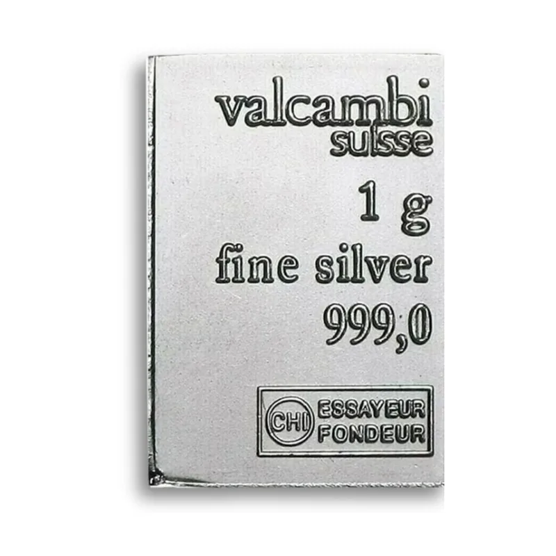 1 gram Silver Bar - Valcambi — Silver bullion from Standard Bullion