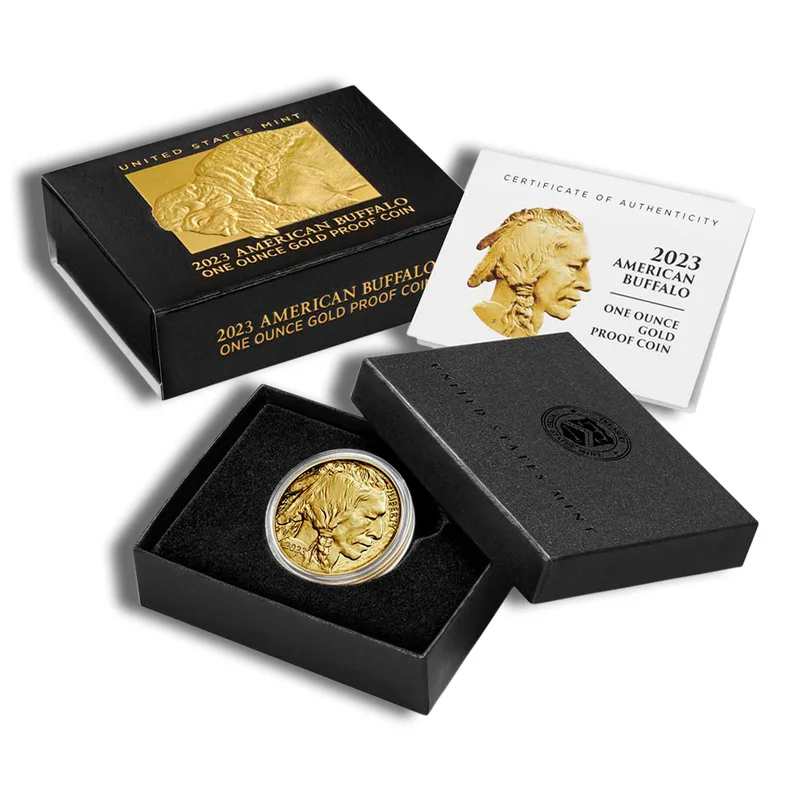 2023-W 1 oz Proof Gold Buffalo (w/Box & COA) — Gold bullion from Standard Bullion
