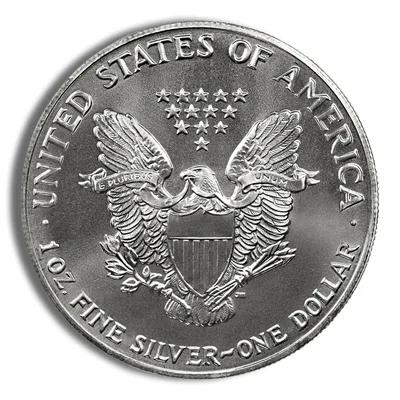 1994 Silver American Eagle - BU — reverse view