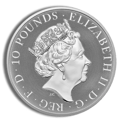 2023 10 oz Silver Great Britain Tudor Beasts - Yale of Beaufort — reverse view