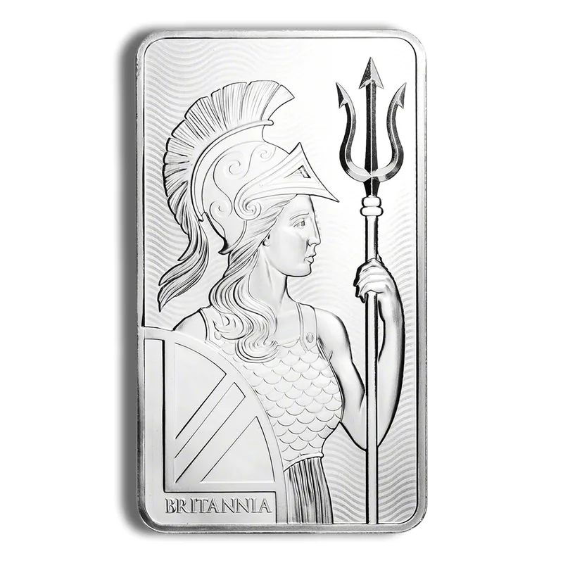 10 oz Silver Bar - Britannia — Silver bullion from Standard Bullion