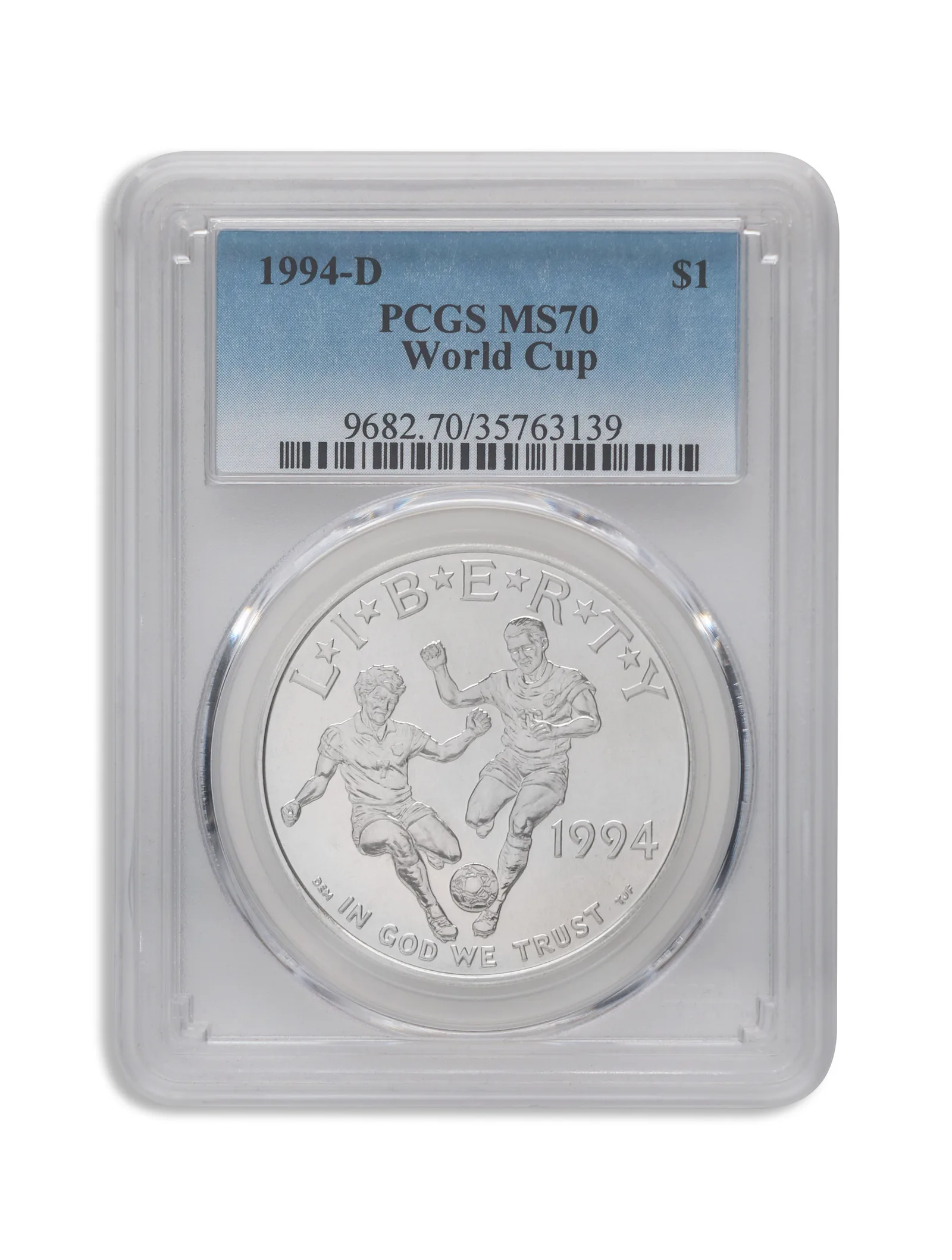 1994-D <body> World Cup Silver Commem - PCGS MS70 — Silver bullion from Standard Bullion