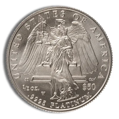 2008-W 1/2 oz Burnished Platinum Eagle $50 (Cap Only) — reverse view