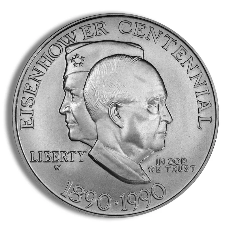1990-W <body> Eisenhower Silver Commem - BU — Silver bullion from Standard Bullion
