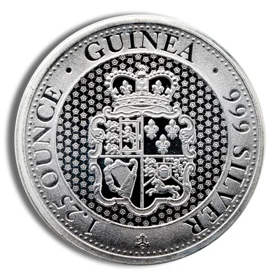 1.25 oz St. Helena Rose Crown Silver Coin (Year Varies) — reverse view