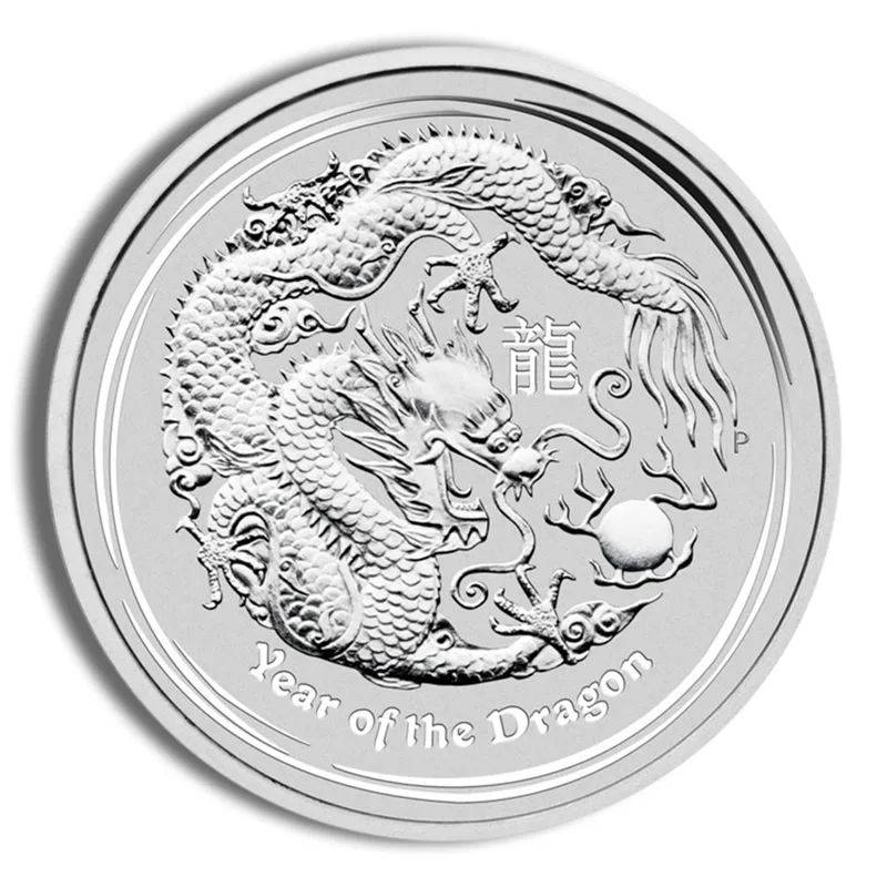 2012 1 oz Australia Silver Lunar Dragon BU - Series II — Silver bullion from Standard Bullion
