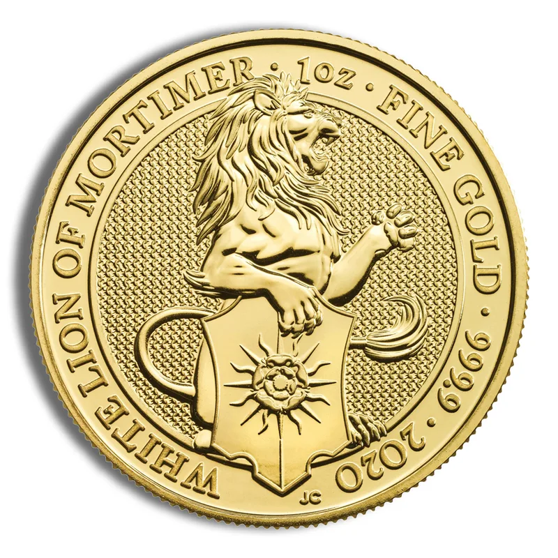 2020 1/4 oz Great Britain Queen's Beast Gold Coin - White Lion — Gold bullion from Standard Bullion