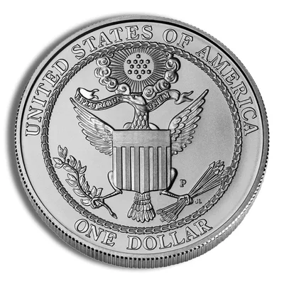 2008-P <body> Bald Eagle Silver Commem - BU — reverse view