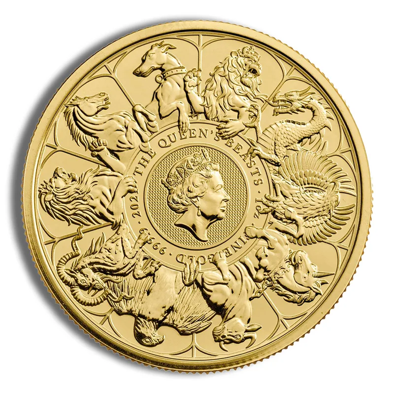 2021 1 oz Great Britain Queen's Beast Gold Coin - Completer — Gold bullion from Standard Bullion