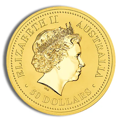 2004 1/2 oz Australia Gold Lunar Monkey BU - Series I — reverse view
