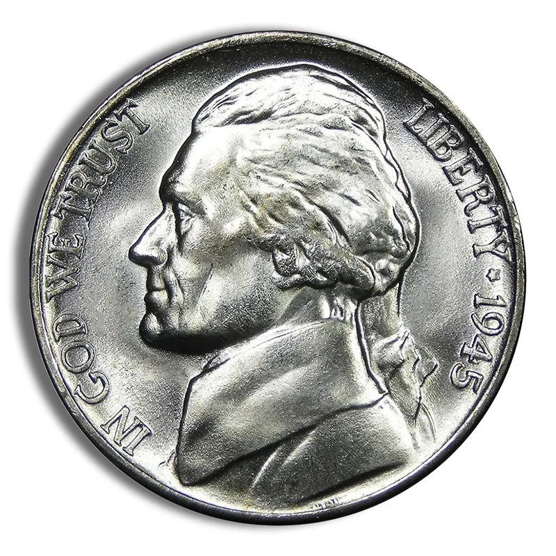 35% Silver War-Time Nickel (1942-1945) — Silver bullion from Standard Bullion