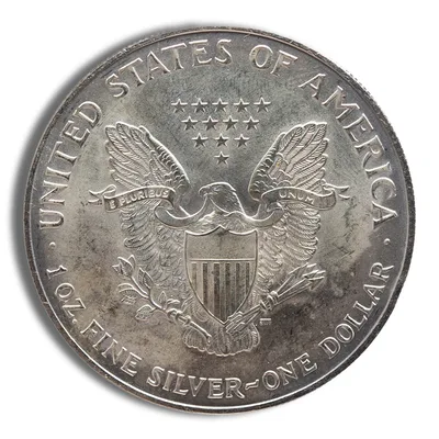 1996 Silver American Eagle - Impaired — reverse view