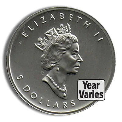 Platinum Maple Leaf - 1/10 oz (Year Varies) — reverse view