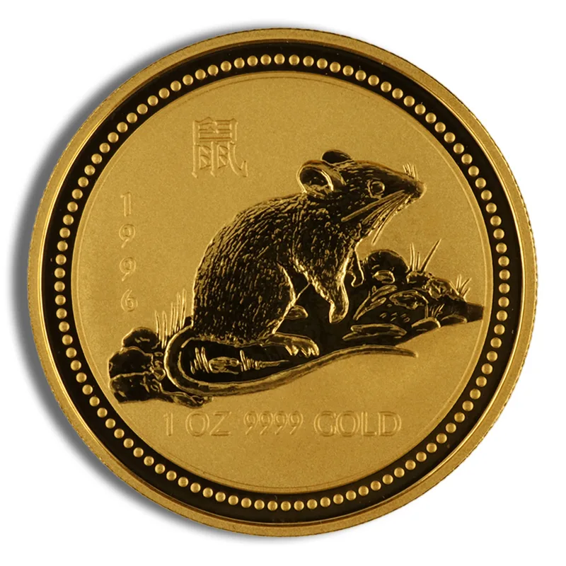 1996 1 oz Australia Gold Lunar Rat BU - Series I — Gold bullion from Standard Bullion