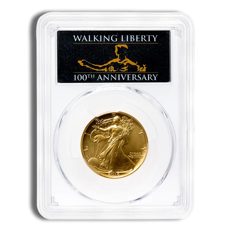 2016-W 1/2 oz Gold Walking Liberty Centennial Coin PCGS SP70 — Gold bullion from Standard Bullion