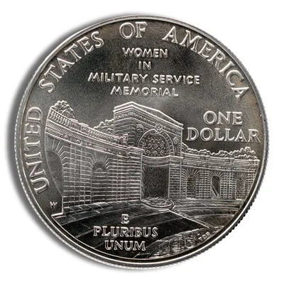 1994-W <body> Women in Military Silver Commem - BU — reverse view
