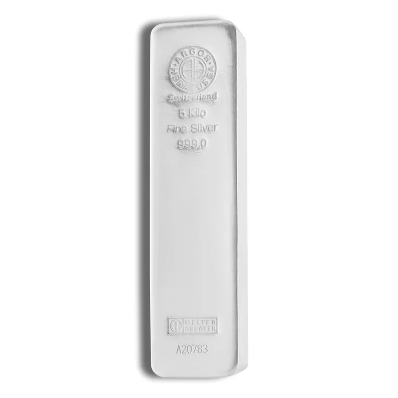 5 kilo Silver Bar - Argor-Heraeus — Silver bullion from Standard Bullion