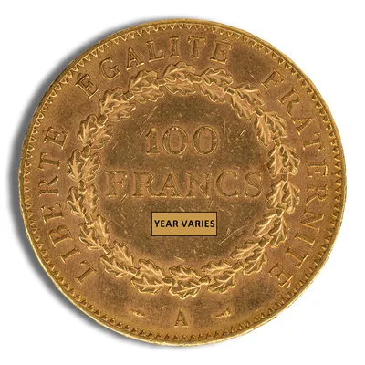 France Gold 100 Francs - Angel (1878-1914) — reverse view