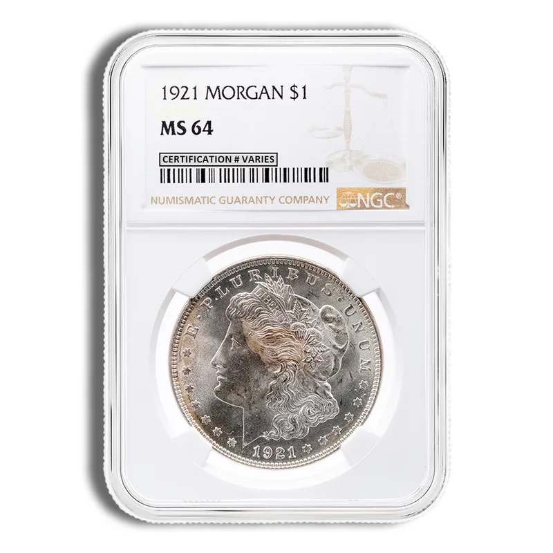 1921 Morgan Dollar - NGC MS64 (Toned) — Silver bullion from Standard Bullion