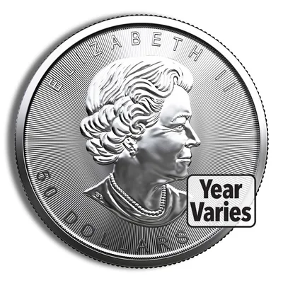 Platinum Maple Leaf - 1 oz (Year Varies) — reverse view